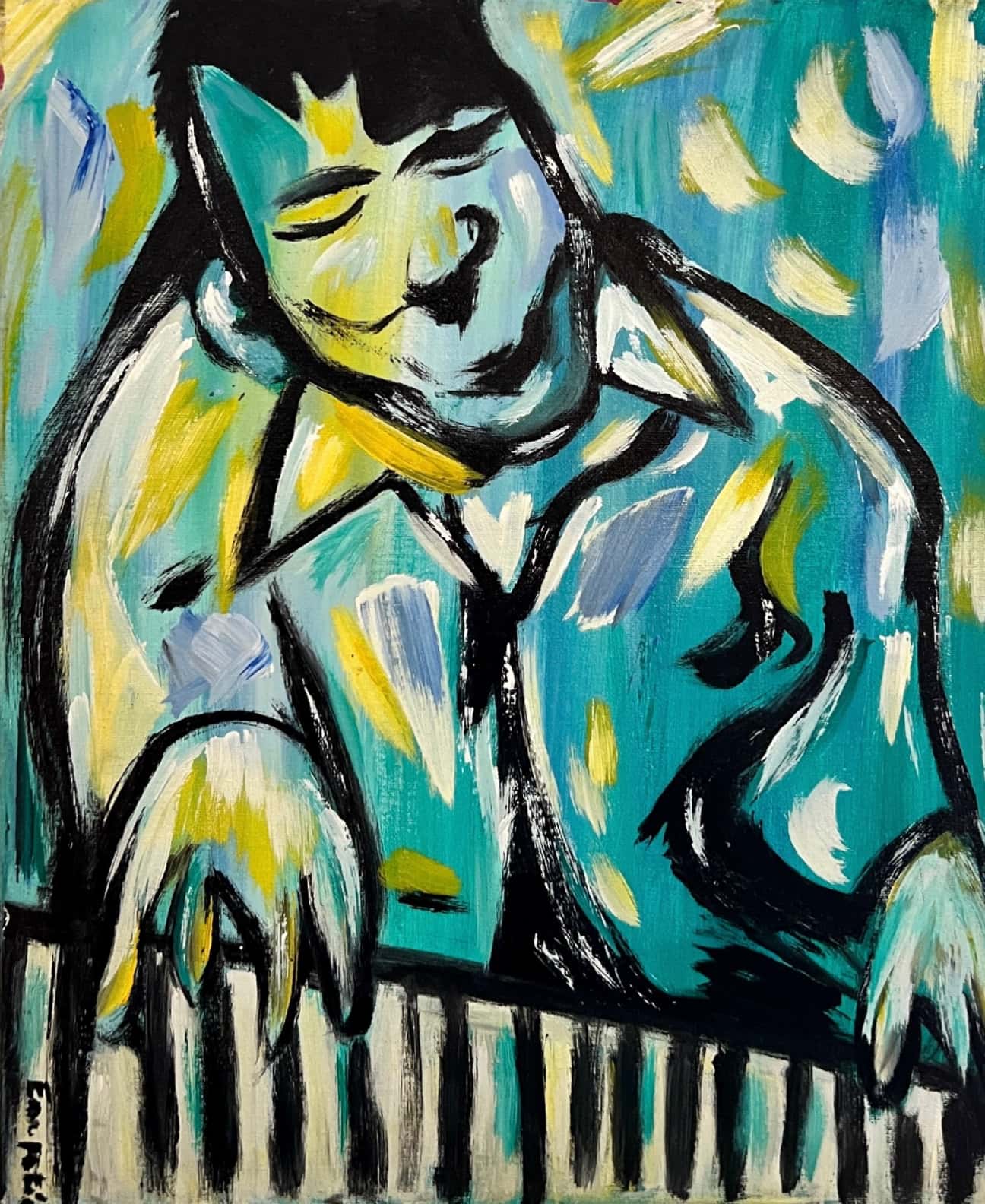 Soul Keys - Original Acrylic Painting (40x50 cm)