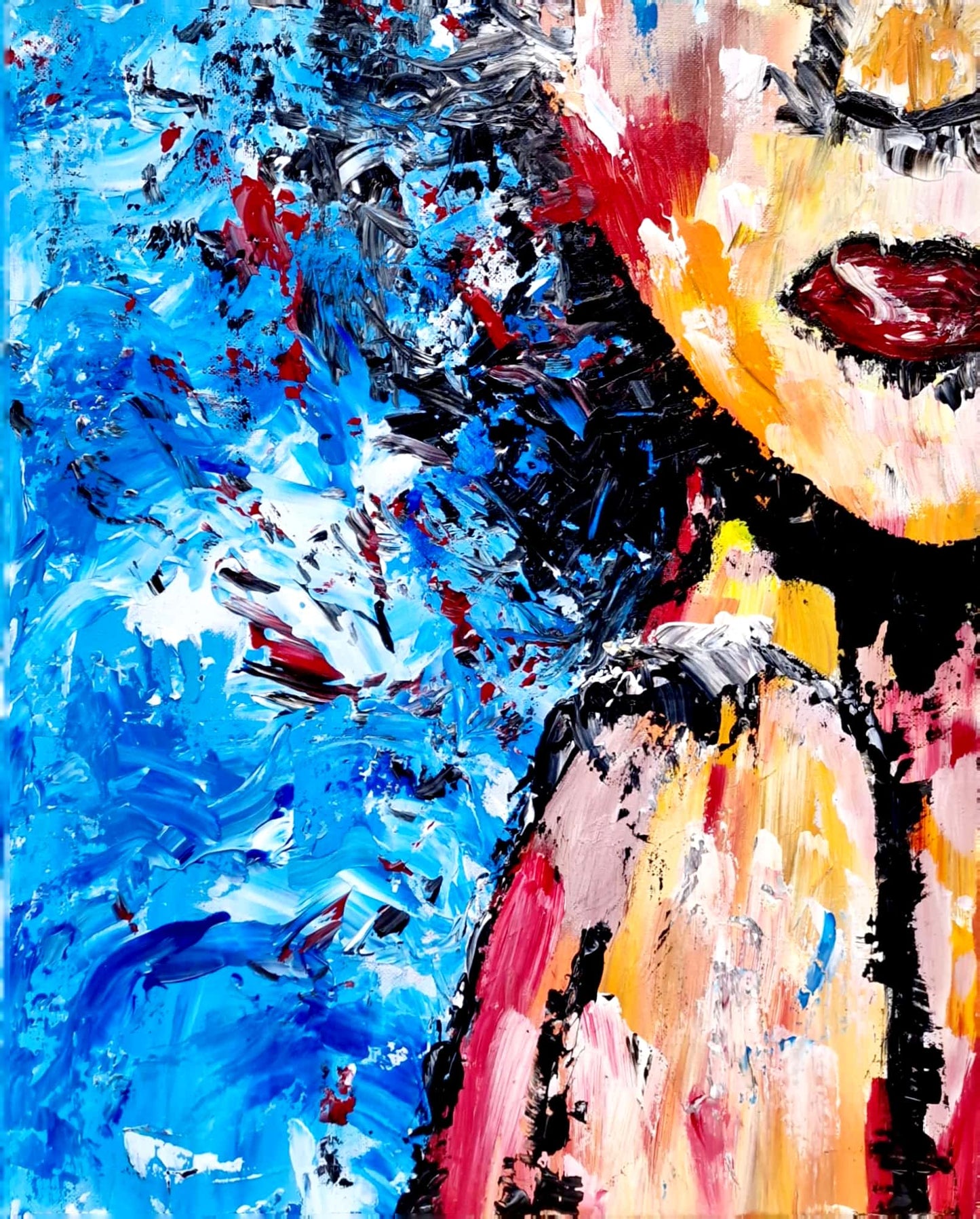 Whispers in Blue - Original Acrylic Painting (40x50 cm)