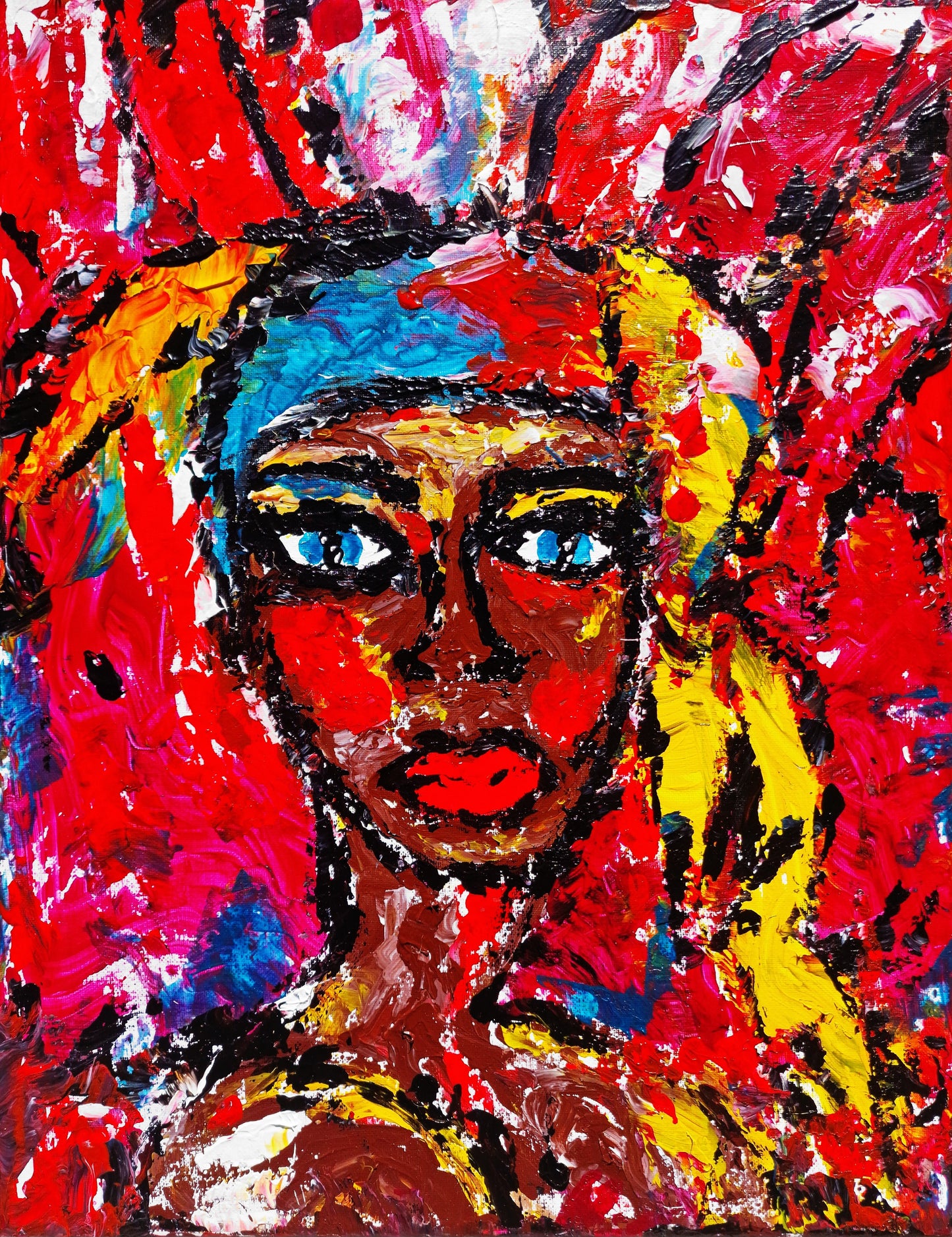 Warrior of Light - Original Acrylic Painting (40x50 cm)