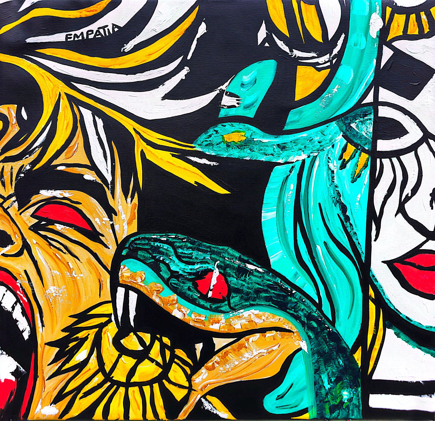 Serpent Within – Original Acrylic Painting (60 × 60 cm)