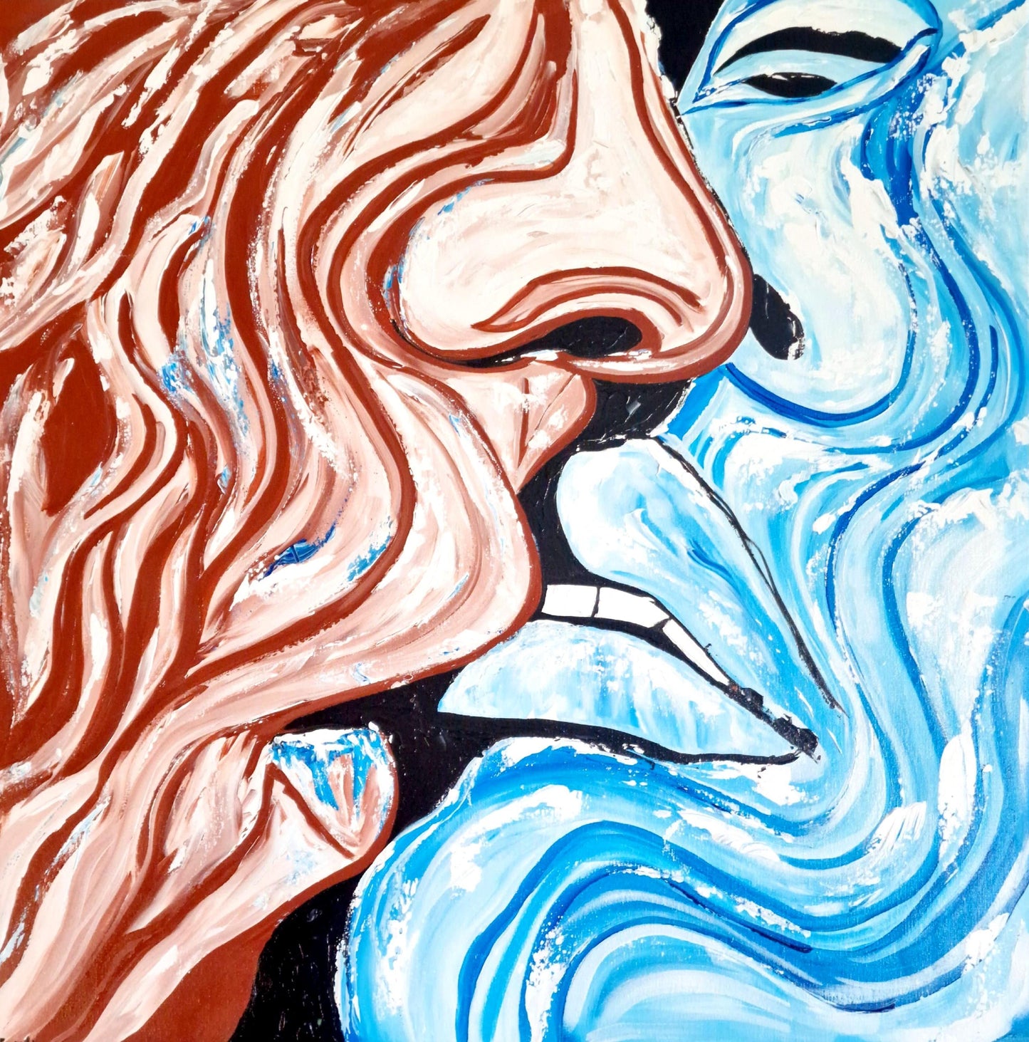 Soul Connection – Original Acrylic Painting (80x80 cm)