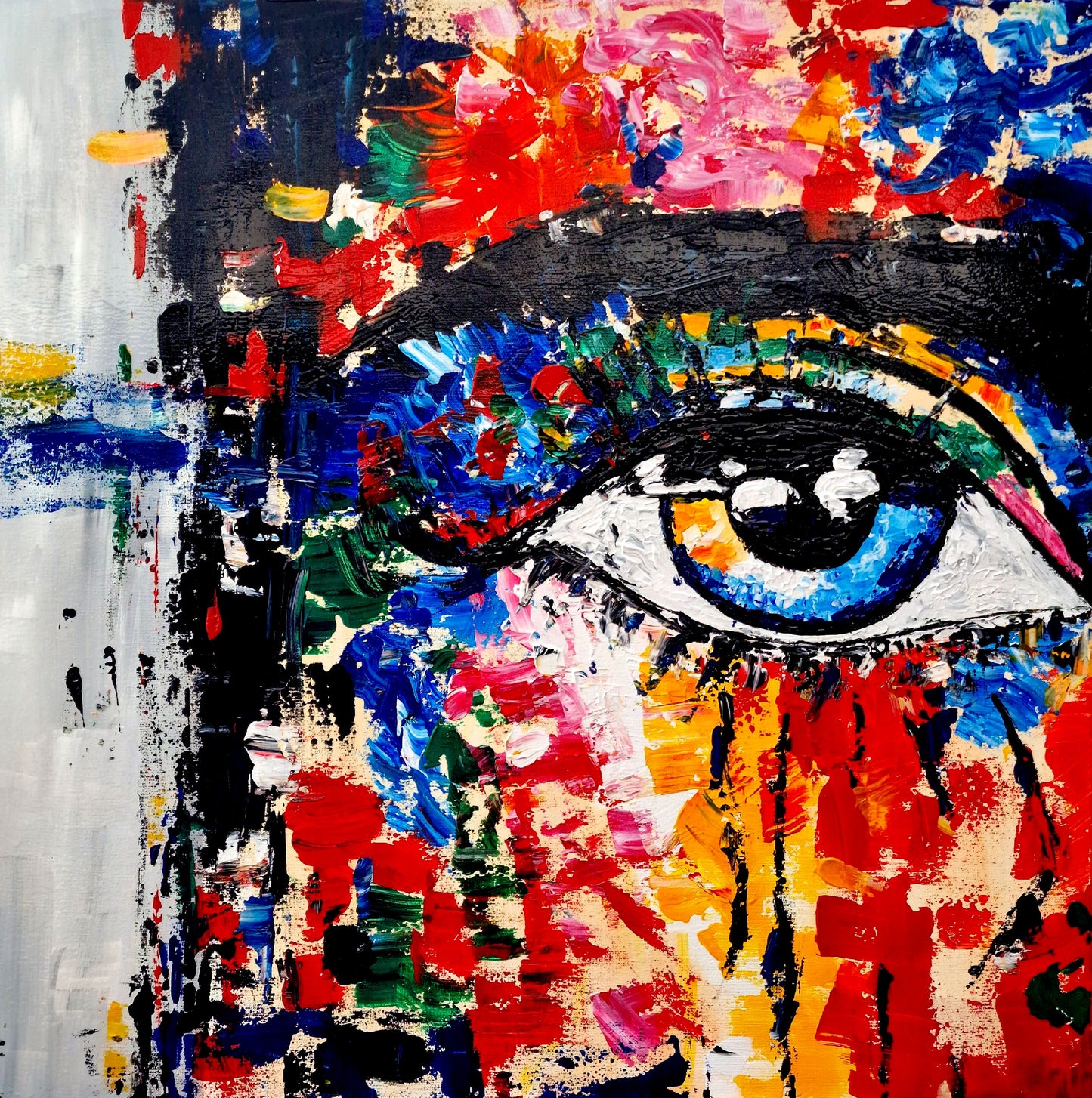 Eye of the Soul – Original Acrylic Painting (80x80 cm)