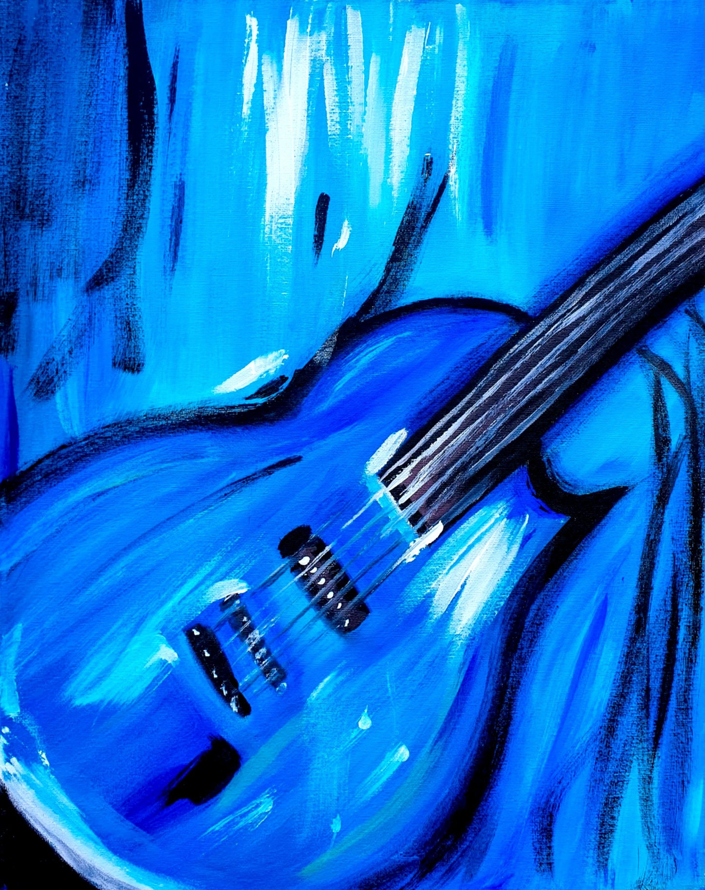 Blues in Motion - Original Acrylic Painting (40x50 cm)
