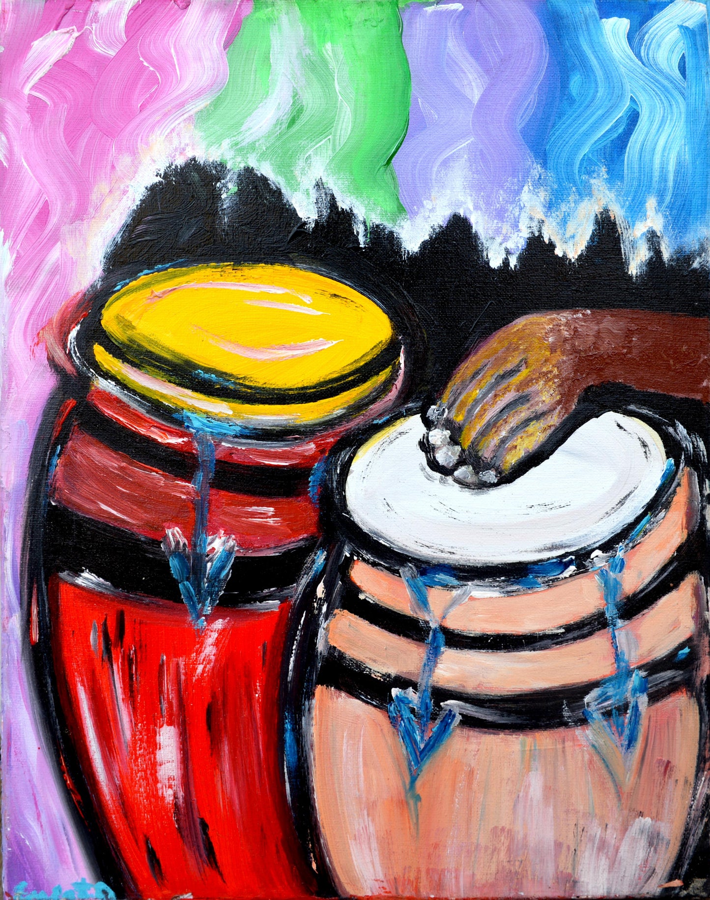 Rhythms of the Earth - Original Acrylic Painting (40x50 cm)