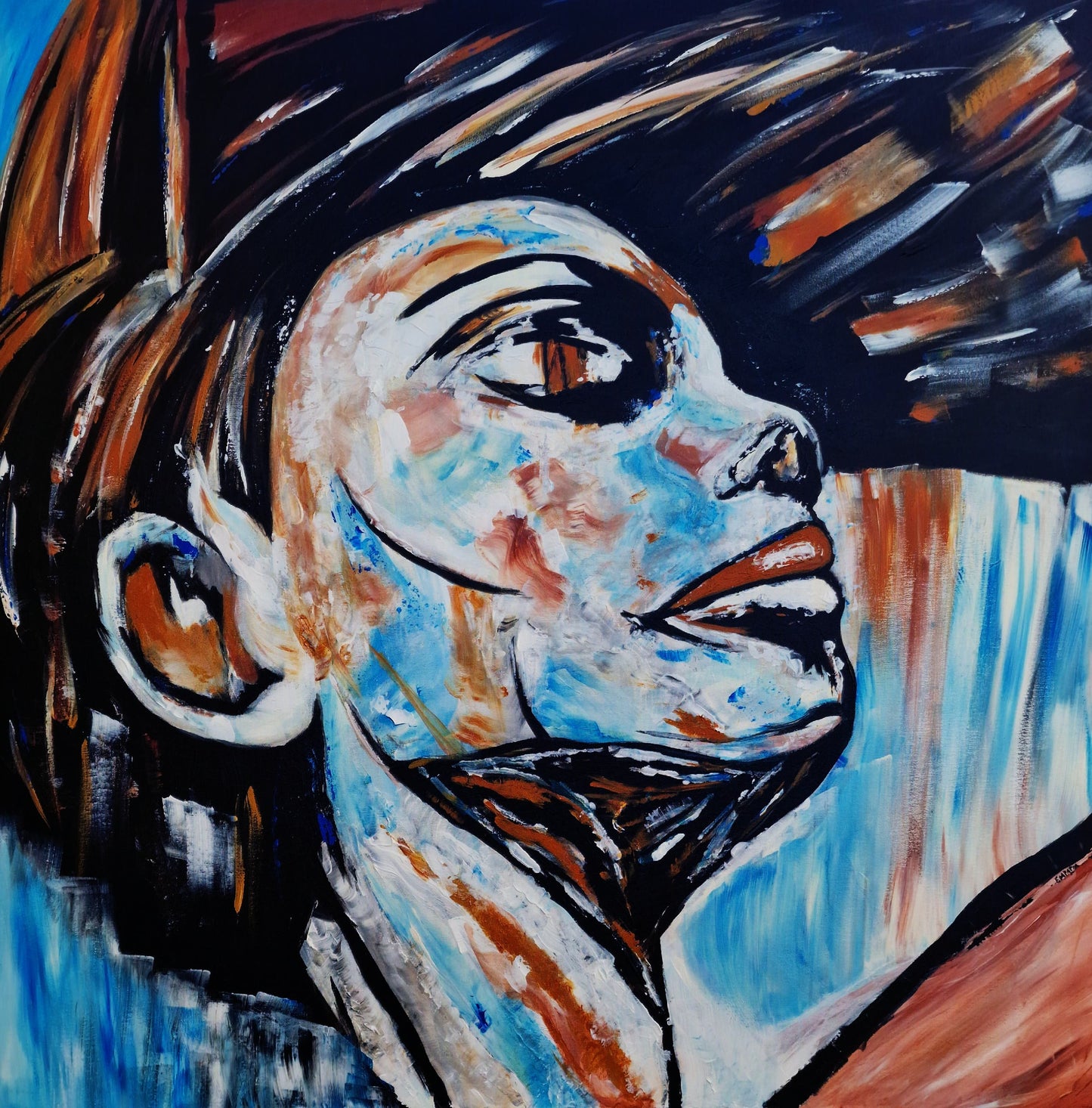 Whispers of the Horizon - Original Acrylic Painting (100x100 cm)