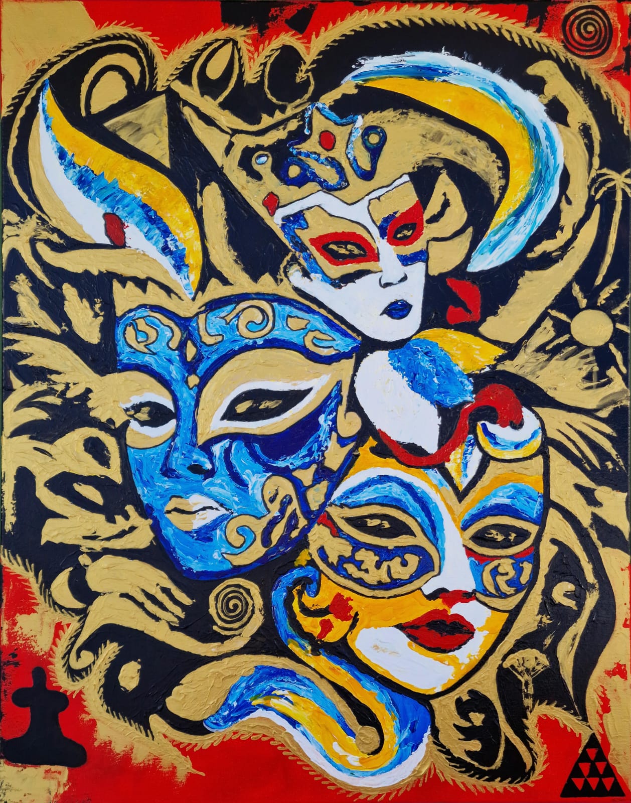 Carnaval Essence – Original Acrylic Painting (70x90 cm)