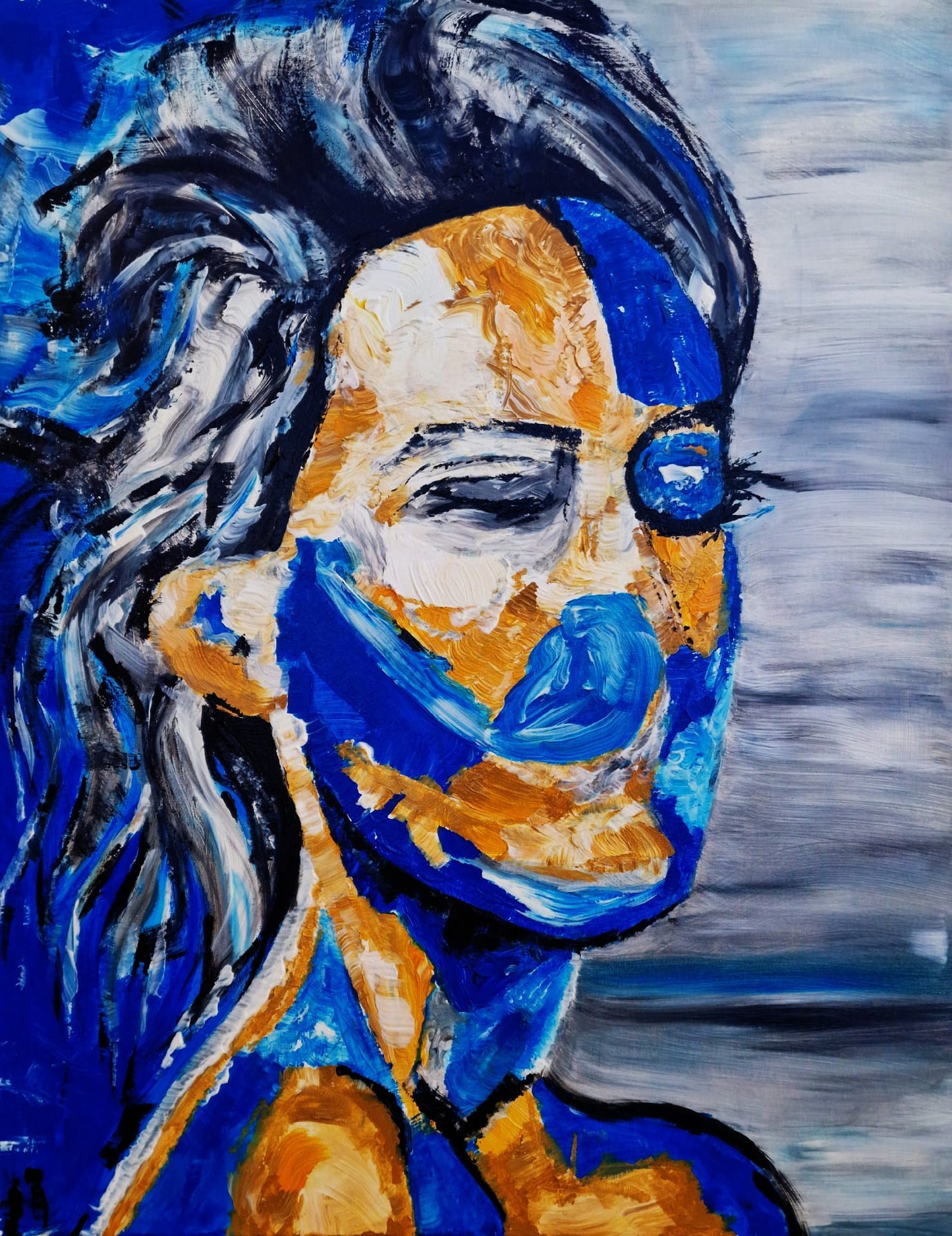 Ocean’s Gaze - Original Acrylic Painting (65x81 cm)