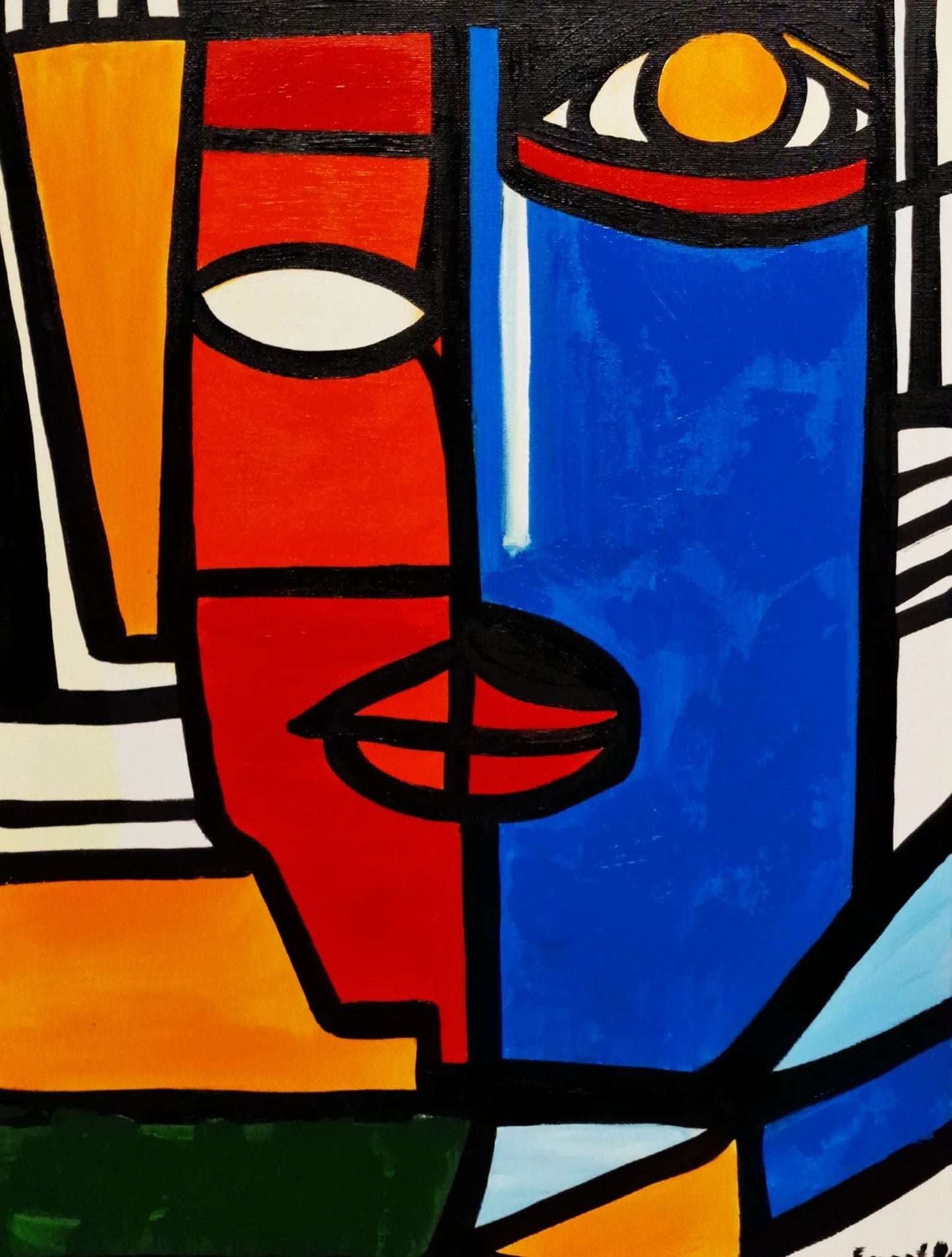 Fragments of Perception - Original Acrylic Painting (40x50 cm)