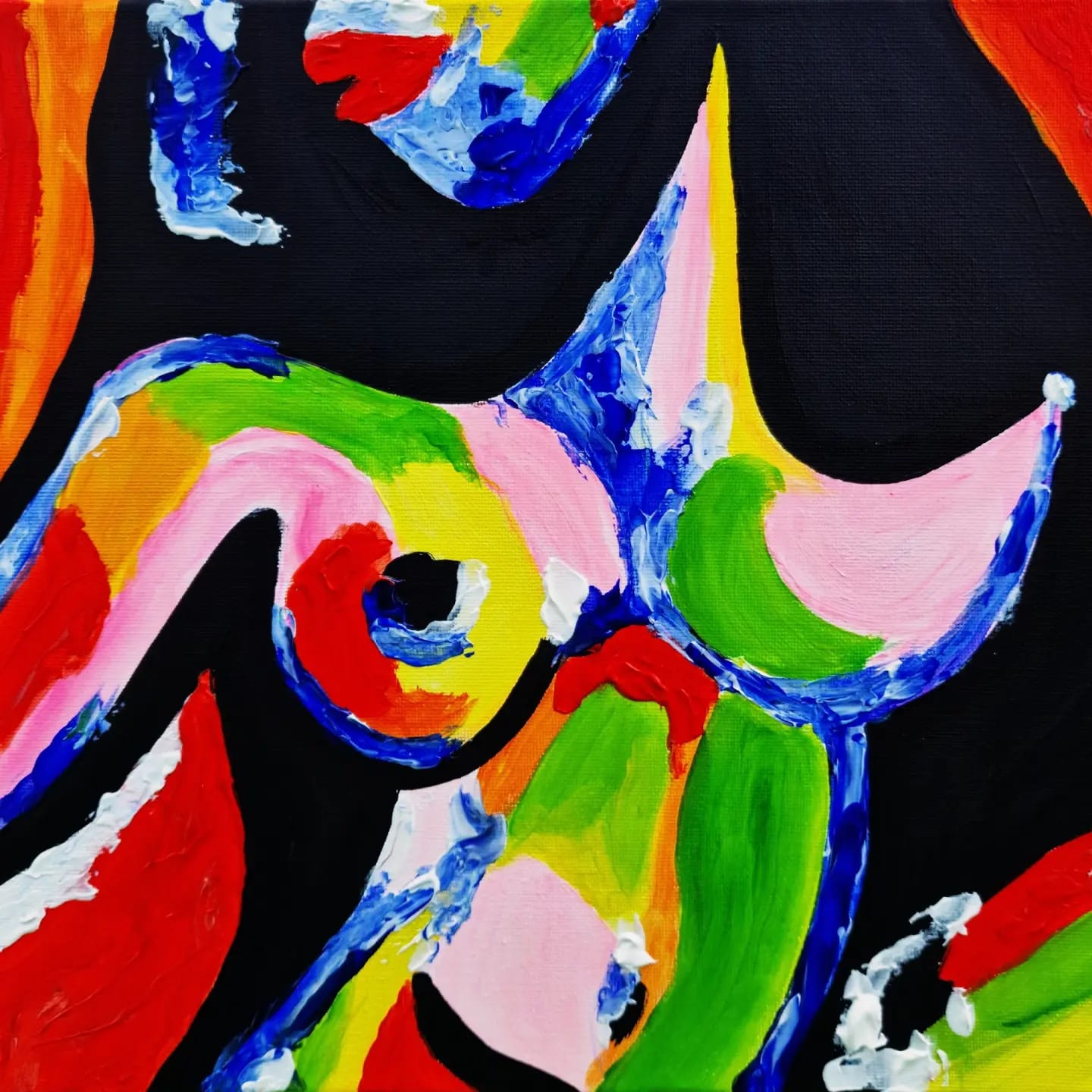 Eclipsed Desire - Original Acrylic Painting (30x30 cm)