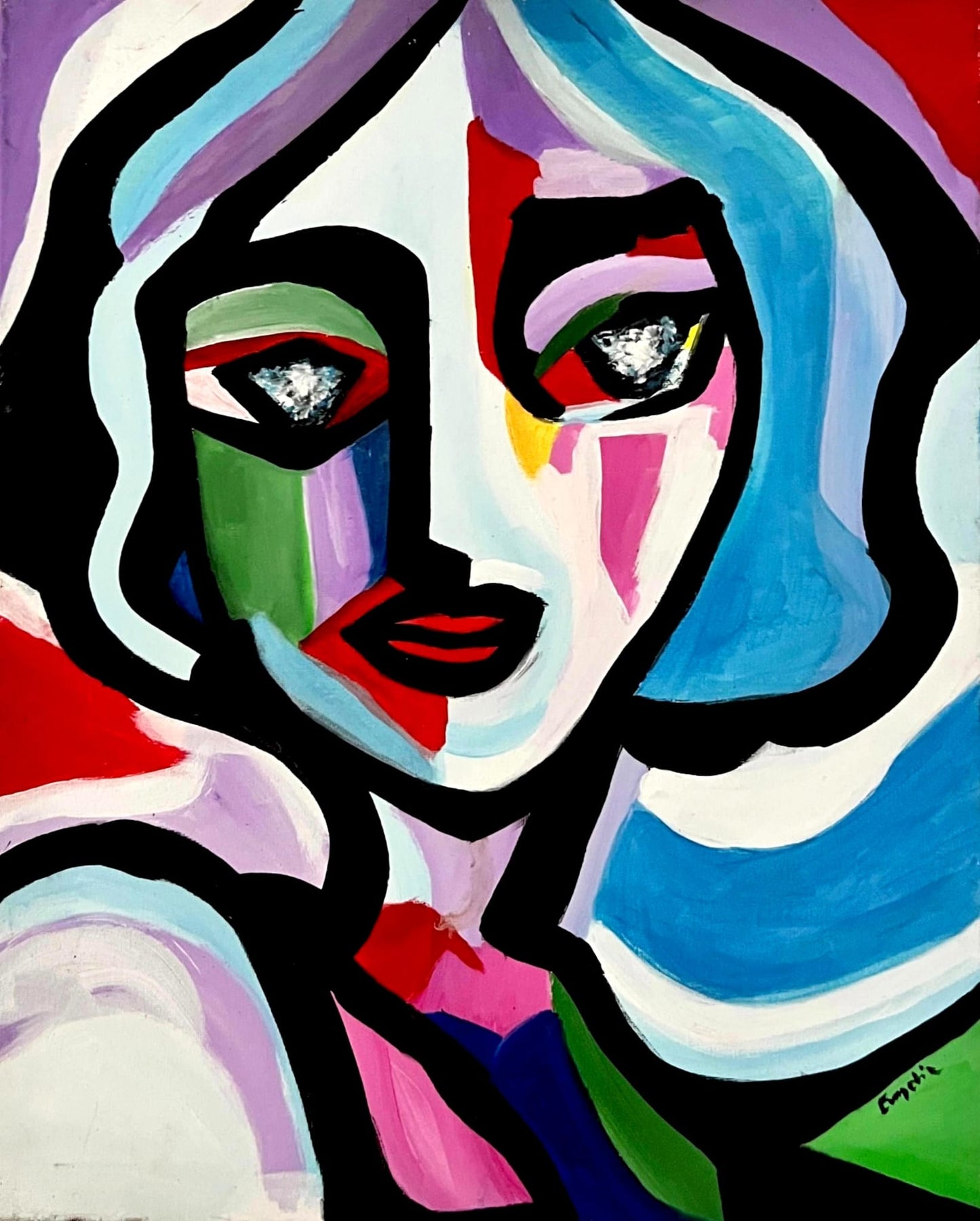 Fragments of Her - Original Acrylic Painting (40x50 cm)