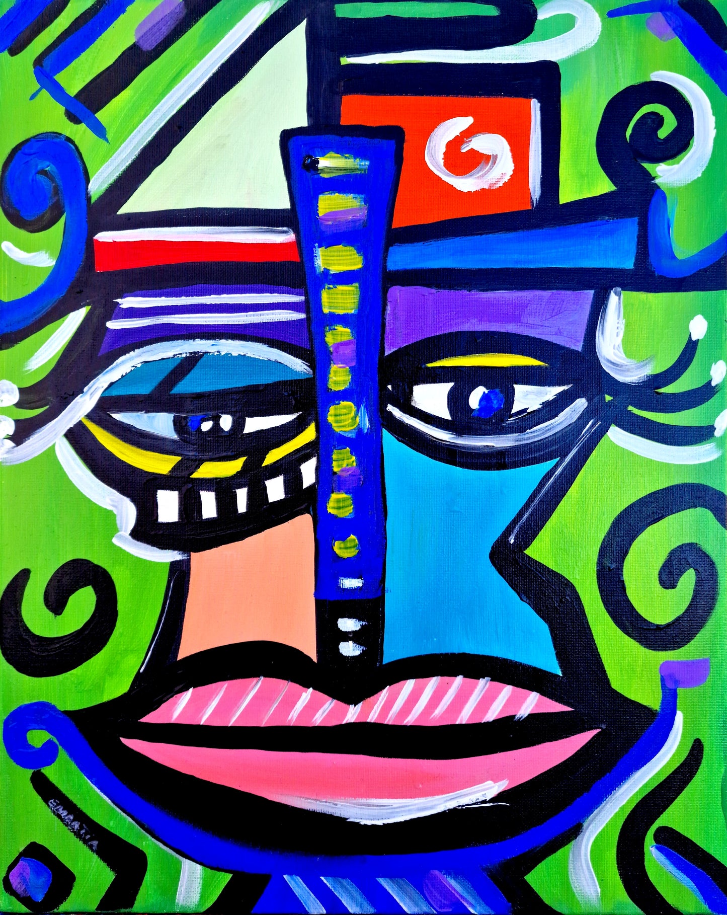 Echoes of Inner Worlds - Original Acrylic Painting (40x50 cm)