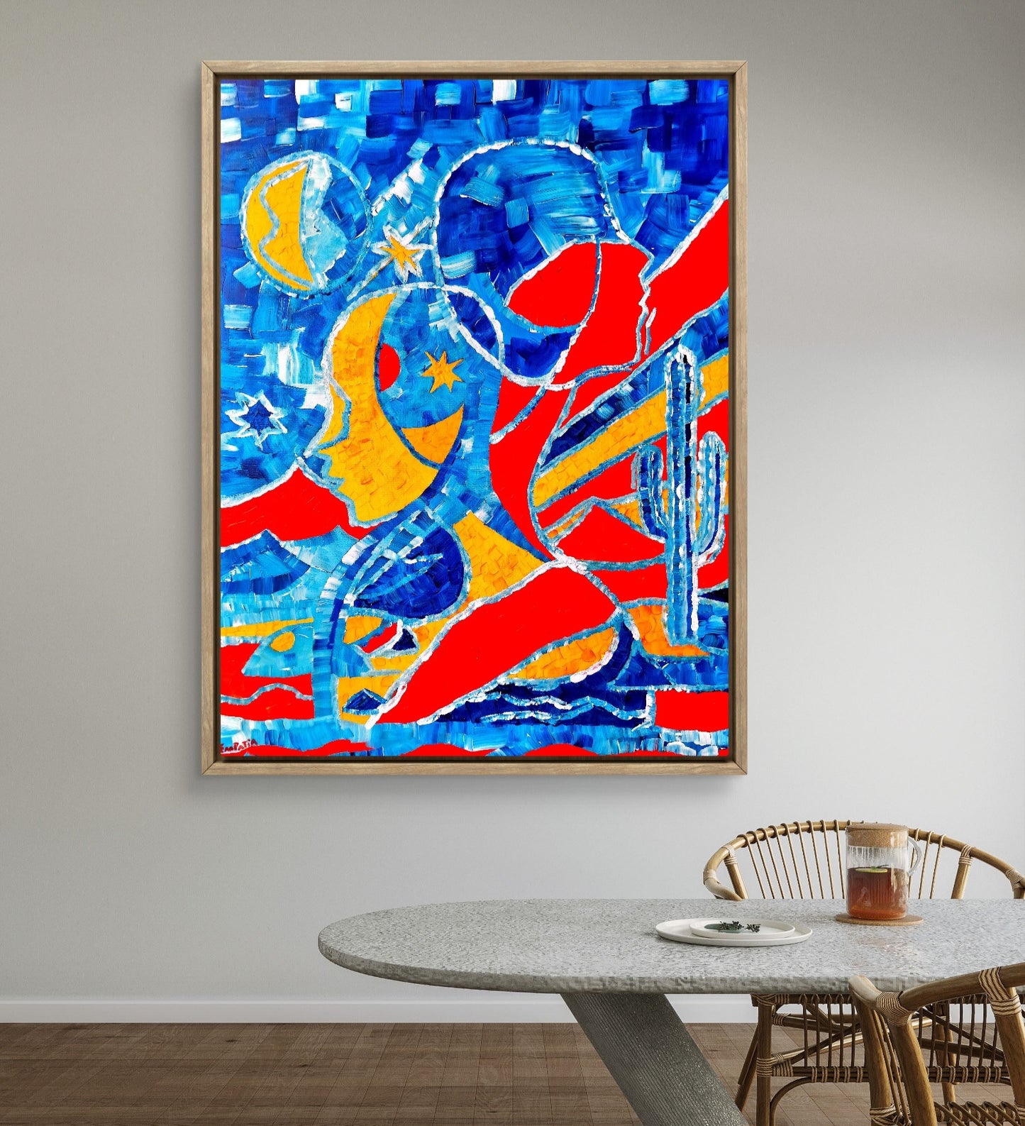 Desert Moons – Original Acrylic Painting (60×80 cm)