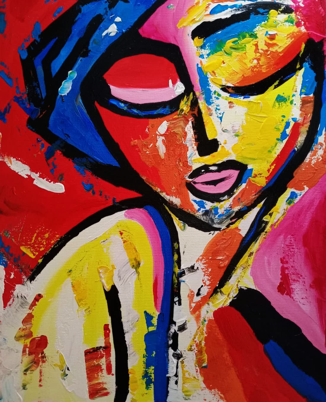 Whispering Dreams - Original Acrylic Painting (40x50 cm)