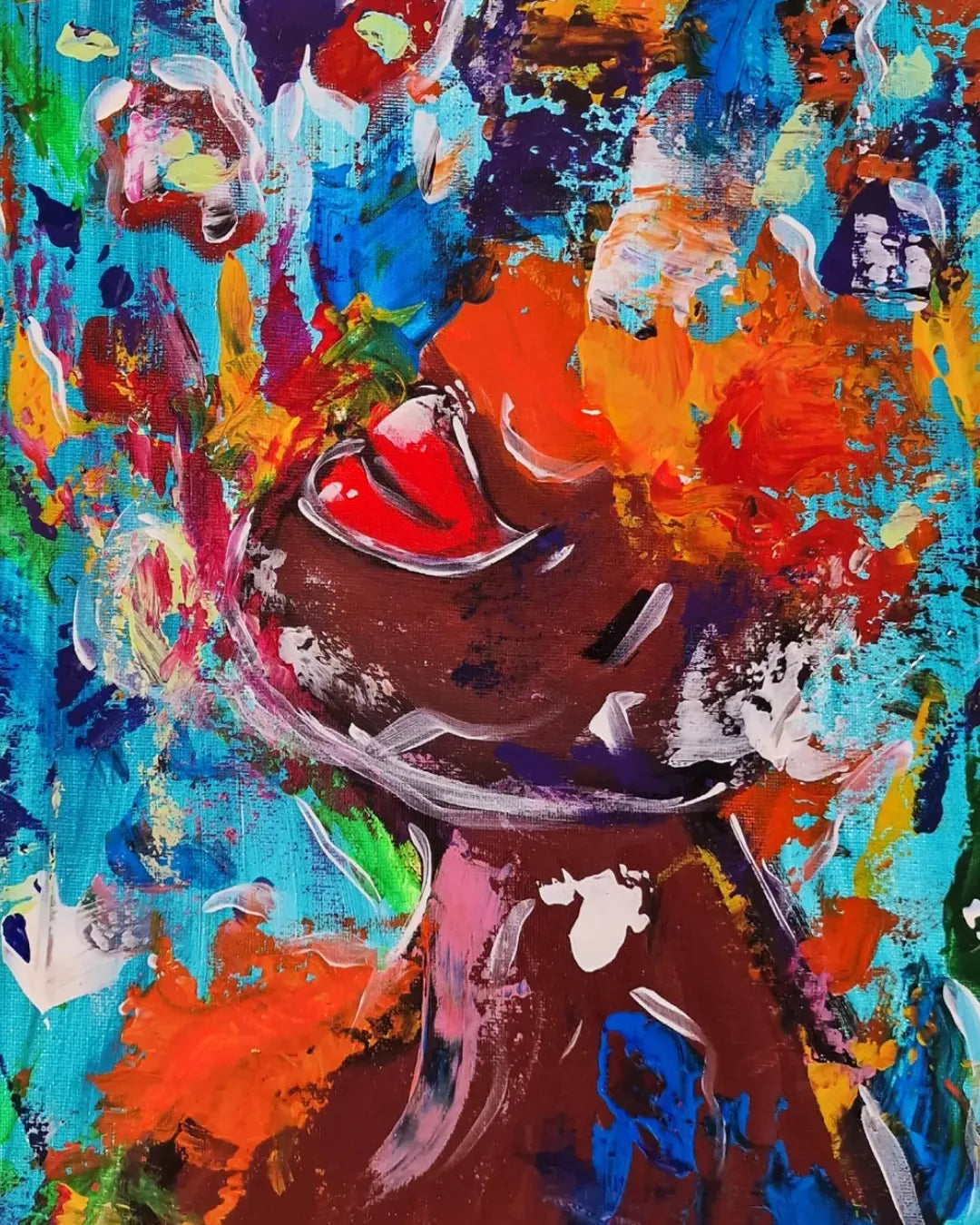 Blooming Frequencies - Original Acrylic Painting (40x50 cm)