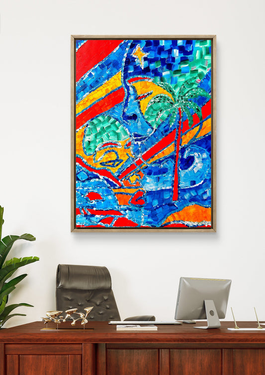 Tidal Echoes – Original Acrylic Painting (54×73 cm)