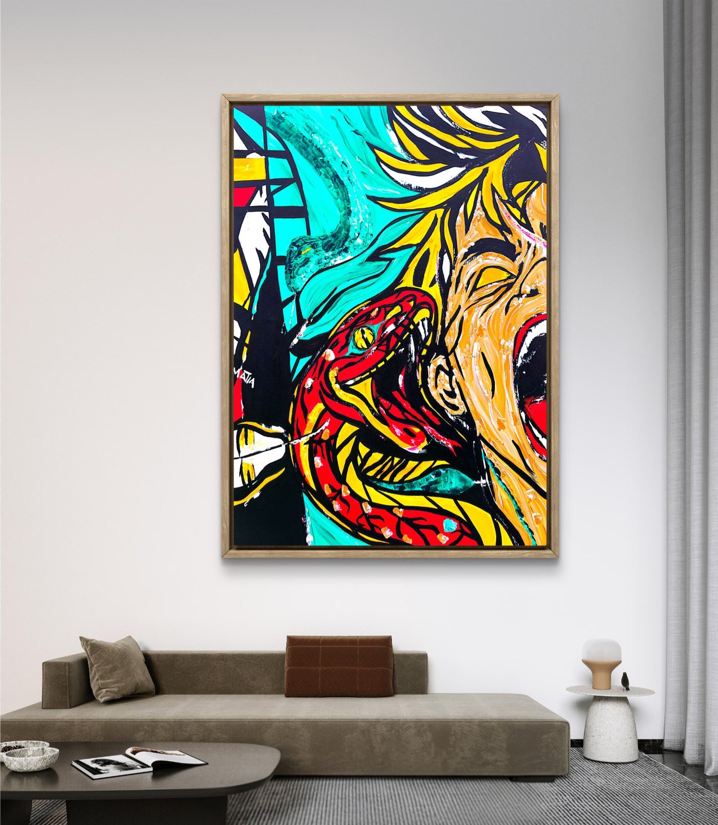 Echo of Instinct – Original Acrylic Painting (60 × 82 cm)