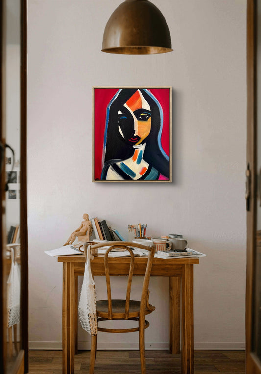 Silent Flame - Original Acrylic Painting (40x50 cm)
