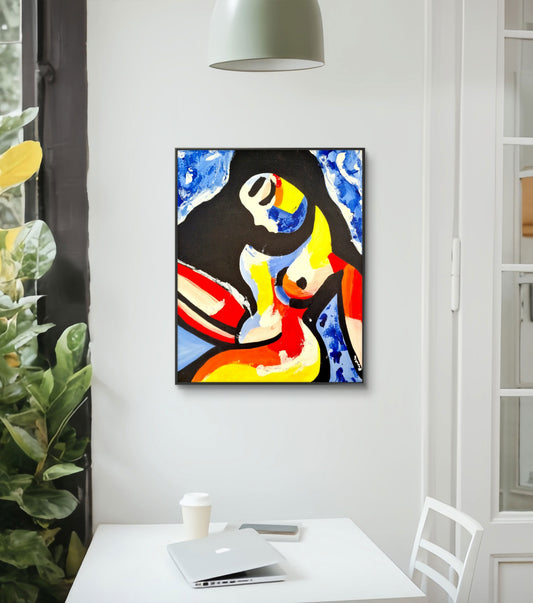 Embrace of Inner Light – Original Acrylic Painting (40 × 50 cm)