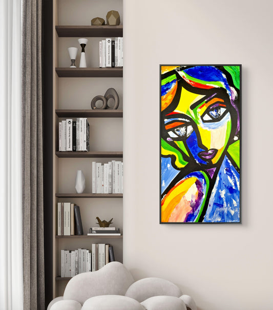 Whispers of Creative Vision – Original Acrylic Painting (30 × 60 cm)