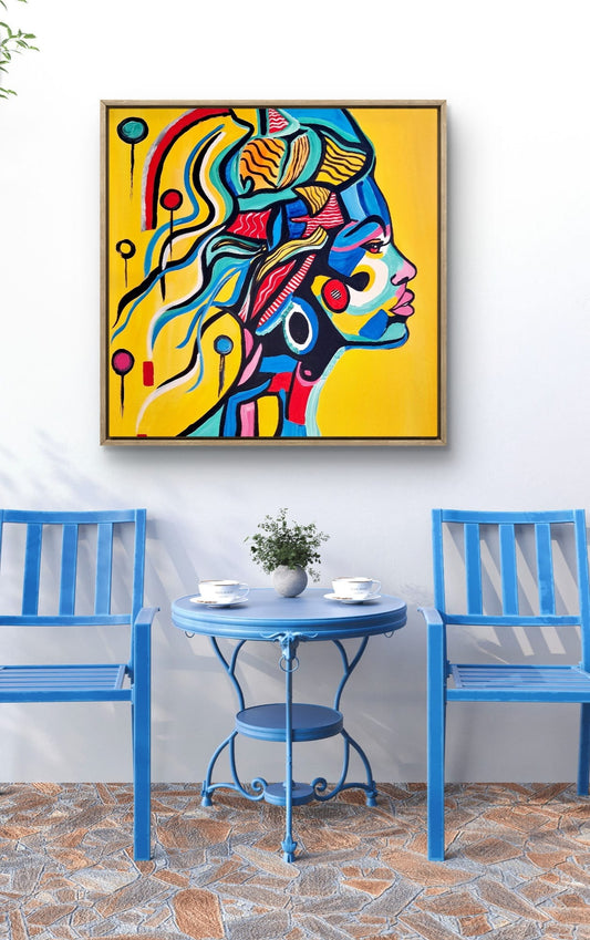 Crown of Echoes - Original Acrylic Painting (74x80 cm)