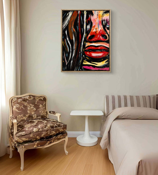 Faces of Fire - Original Acrylic Painting (40x50 cm)