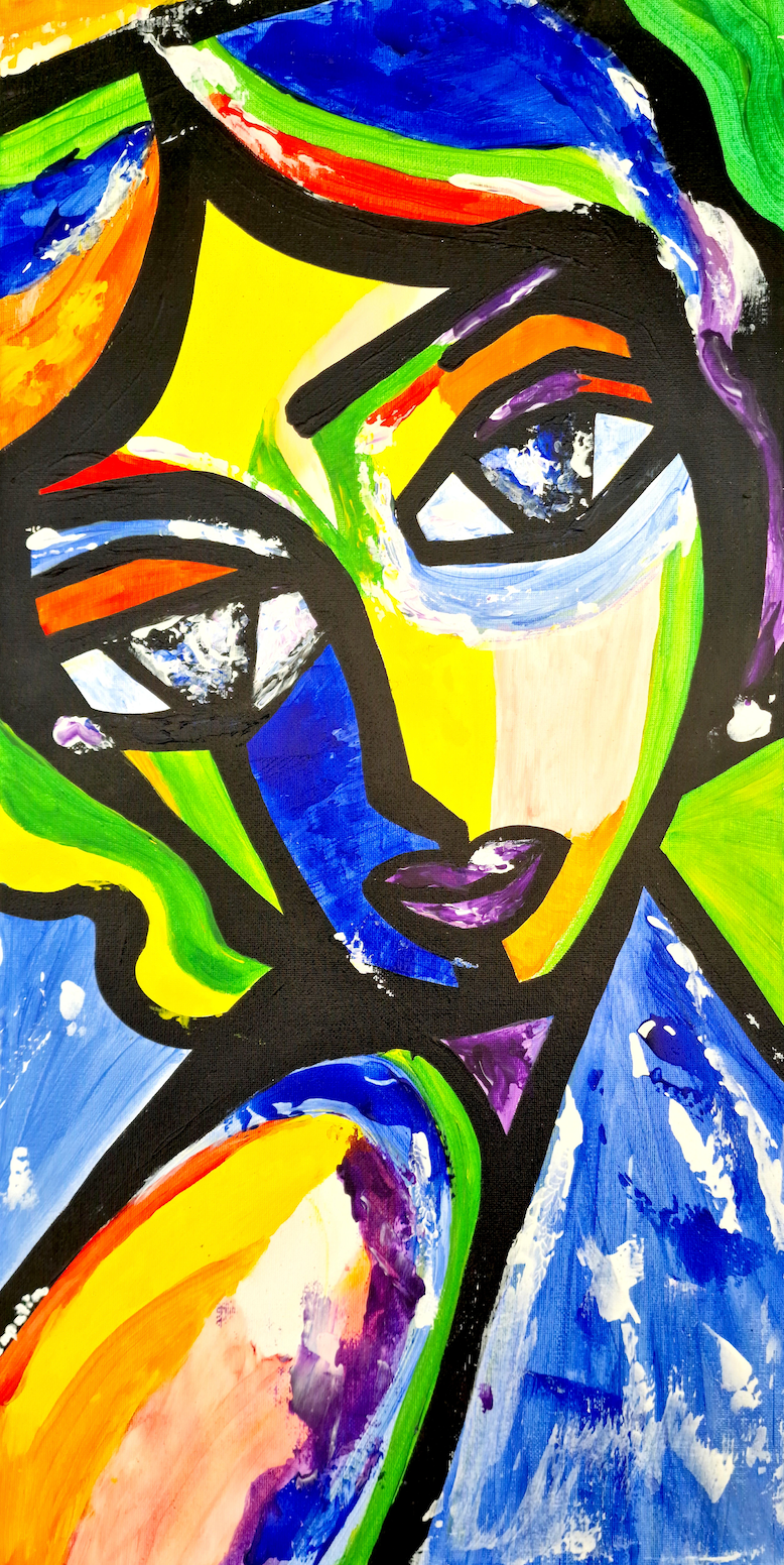 Whispers of Creative Vision – Original Acrylic Painting (30 × 60 cm)