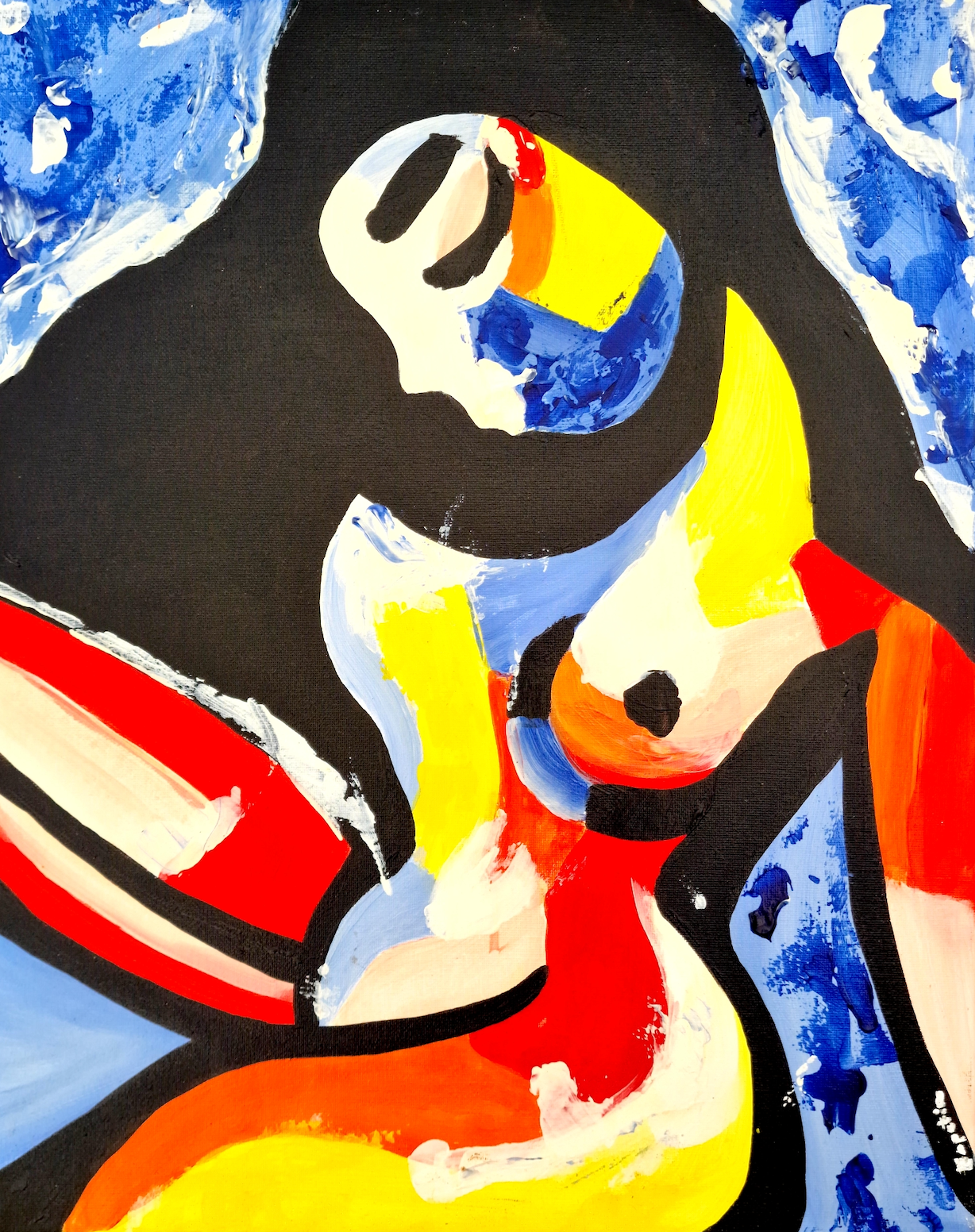 Embrace of Inner Light – Original Acrylic Painting (40 × 50 cm)