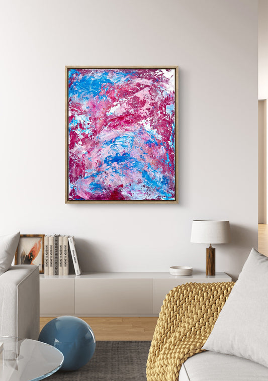 Heart Current - Original Acrylic Painting (40x50 cm)