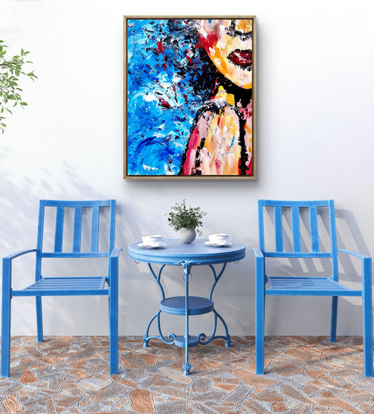 Whispers in Blue - Original Acrylic Painting (40x50 cm)