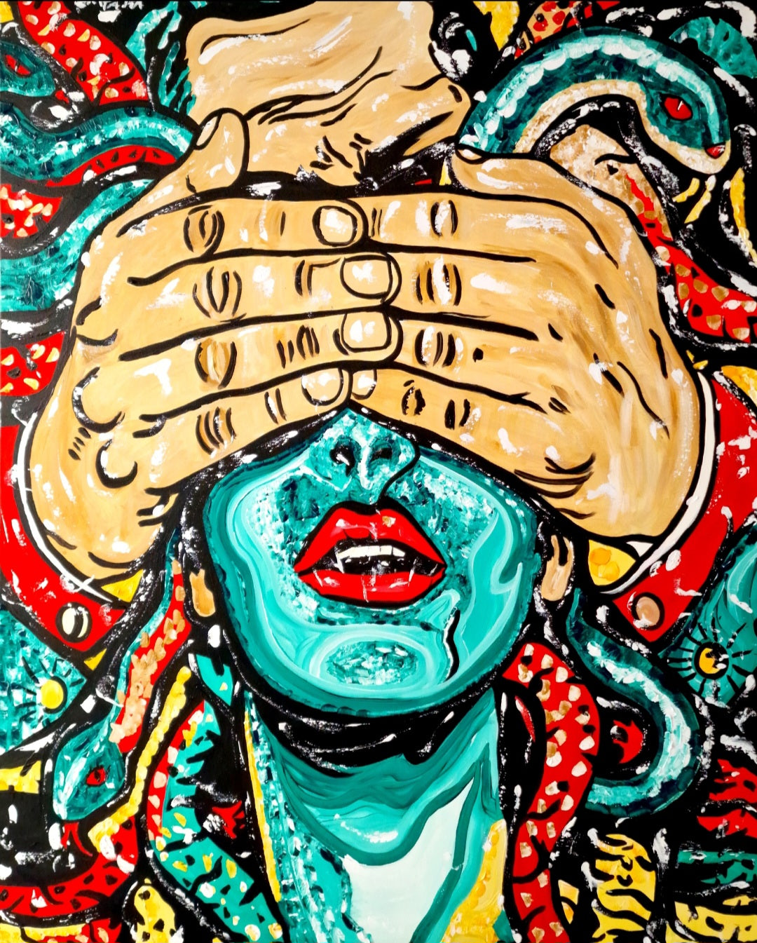 Veil of Awakening – Original Acrylic Painting (80 × 100 cm)