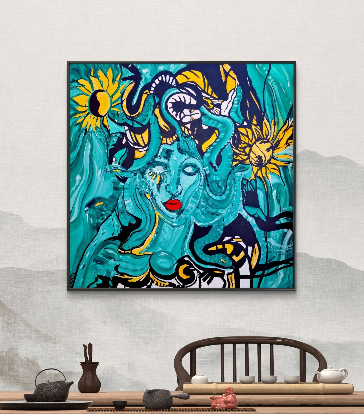 Crown of Knowing - Original Acrylic Painting (100 × 100 cm)