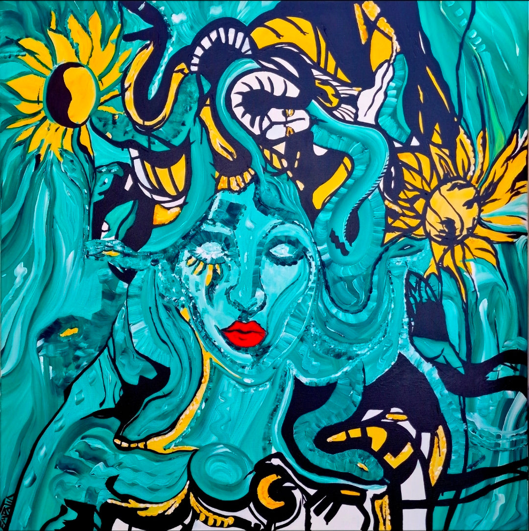 Crown of Knowing - Original Acrylic Painting (100 × 100 cm)